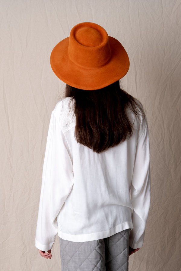 Brookes Boswell Daryl Hat in Black Felt With Chinstrap DARYL IN VELOUR FELT main image 2