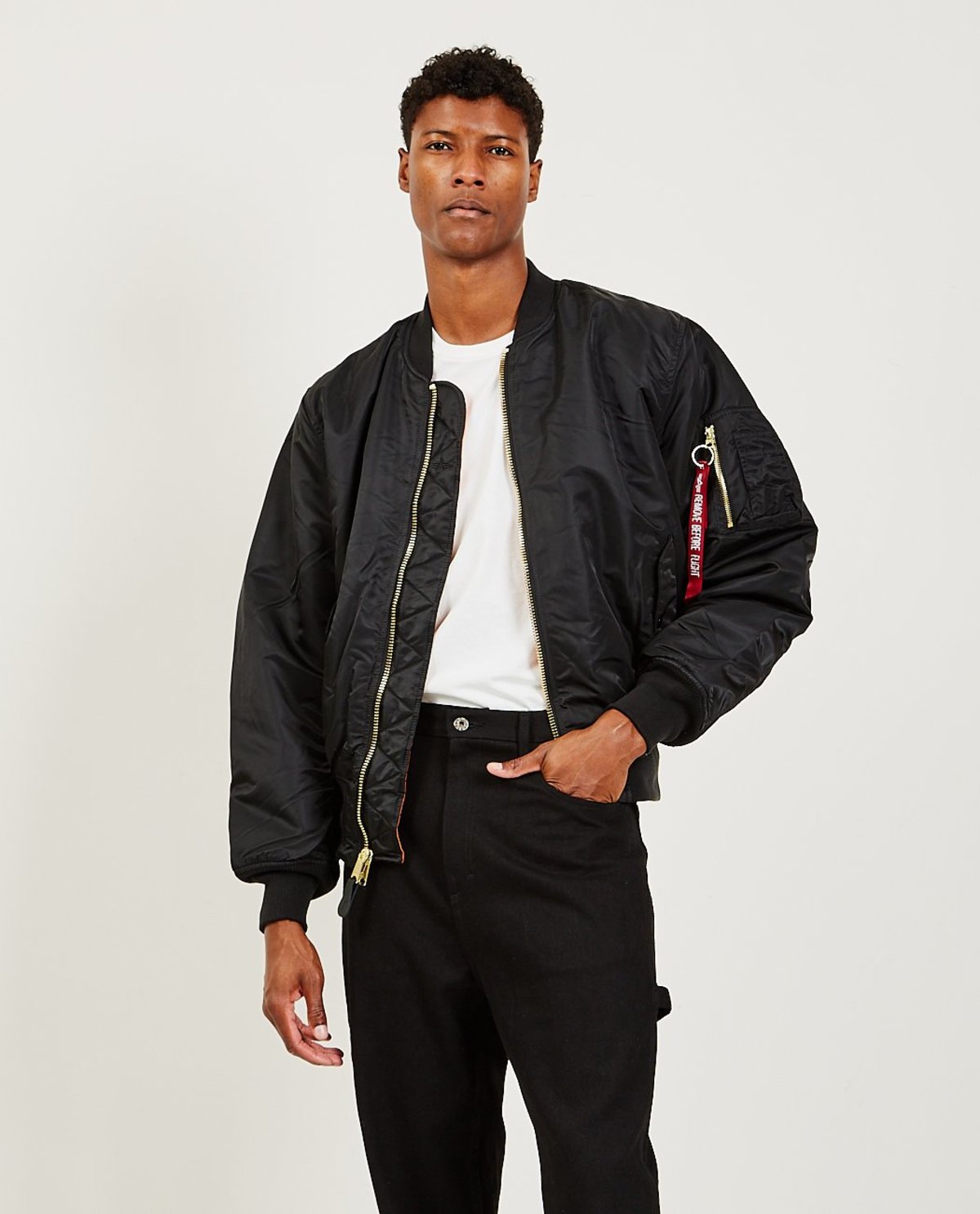 ALPHA INDUSTRIES Alpha Ma-1 Flight Jacket - Black | Garmentory