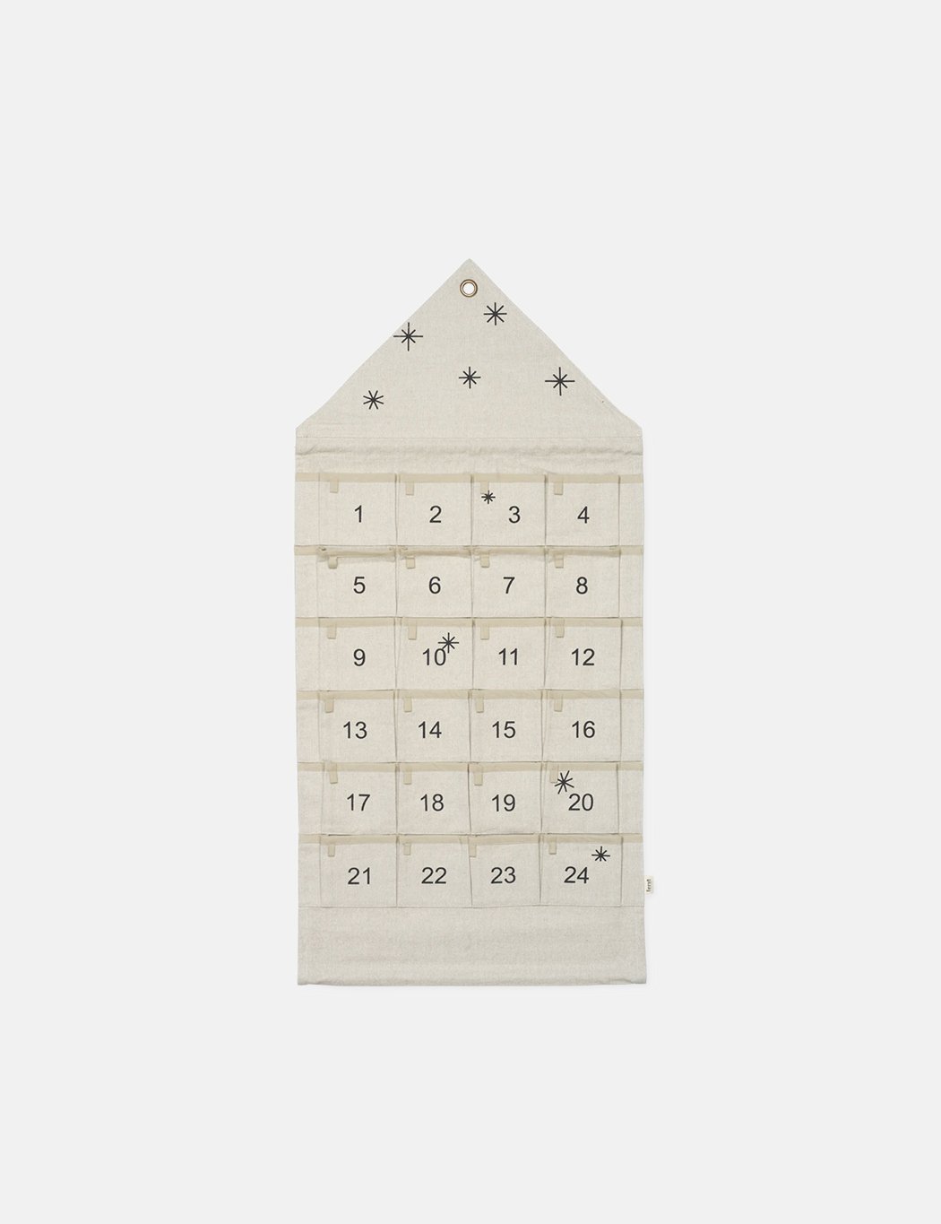Ferm Living Star Christmas Calendar - Sand/Black | Garmentory