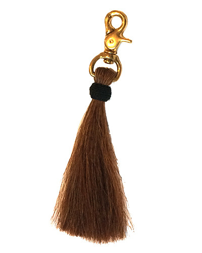 Oliveve brown horse hair tassel on brass clip Oliveve brown horse hair tassel on brass clip