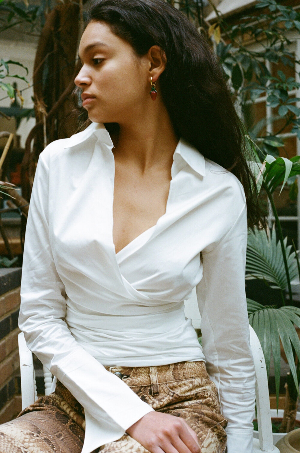 THE LINE BY K Jett Wrap Top White Garmentory