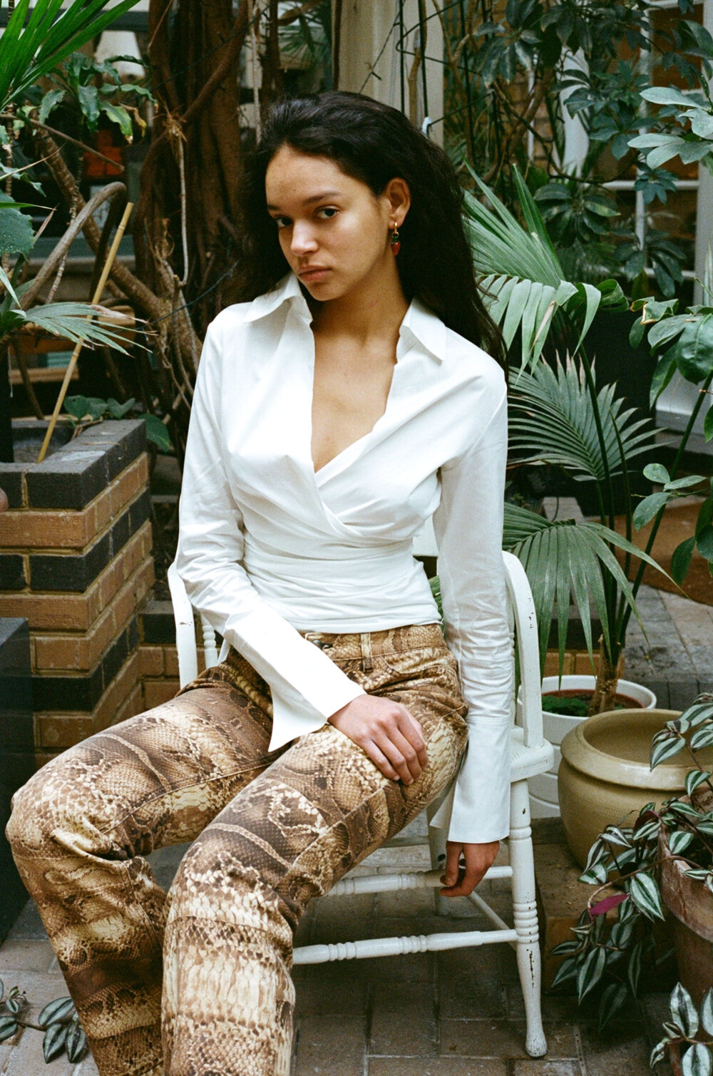 THE LINE BY K Jett Wrap Top White Garmentory