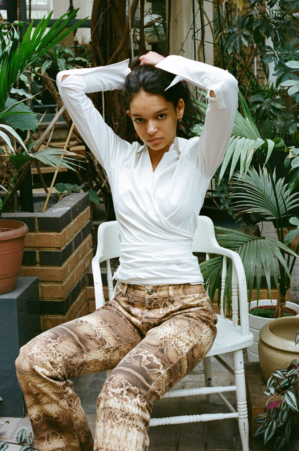 THE LINE BY K Jett Wrap Top White Garmentory