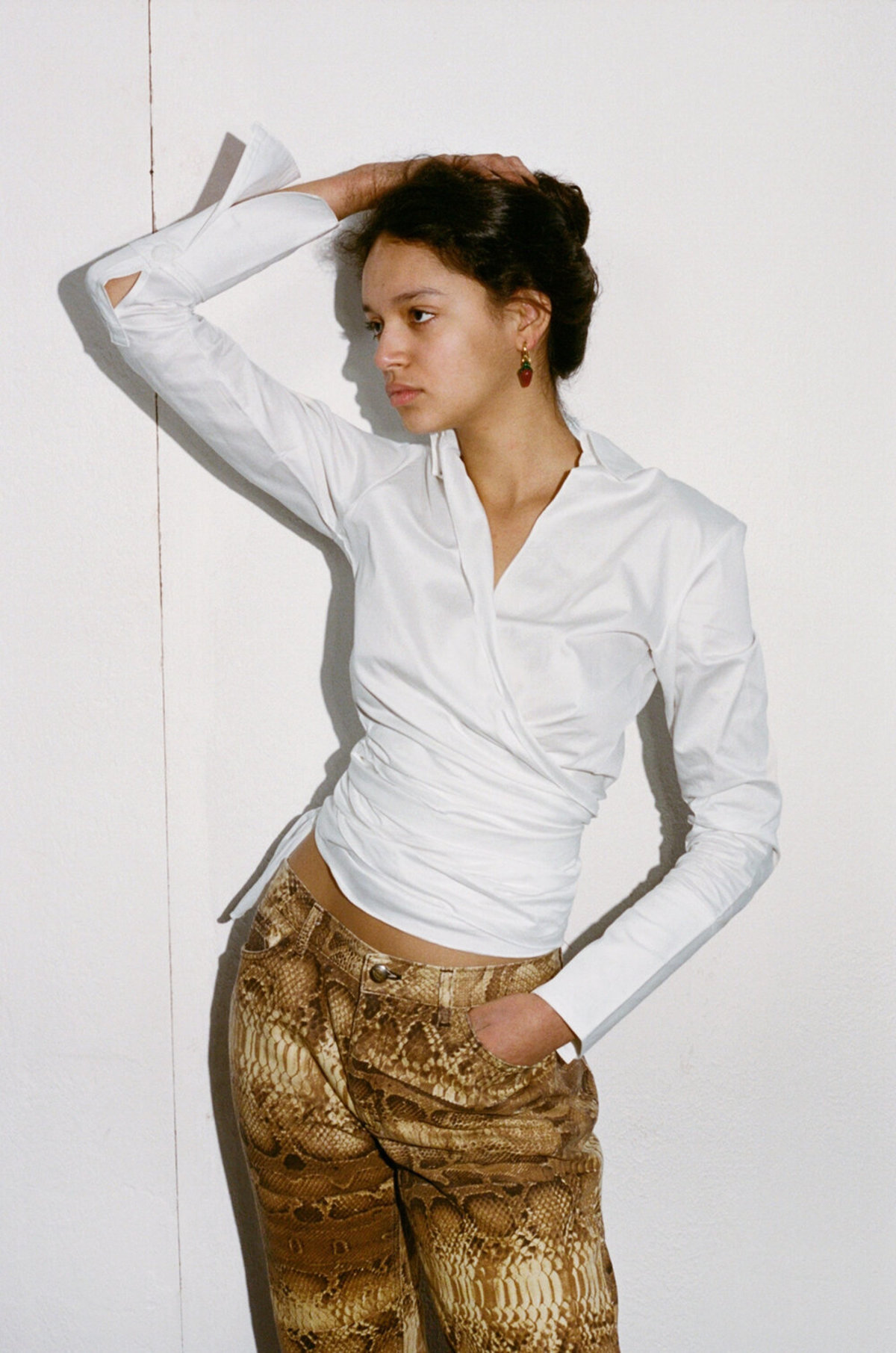 THE LINE BY K Jett Wrap Top White Garmentory