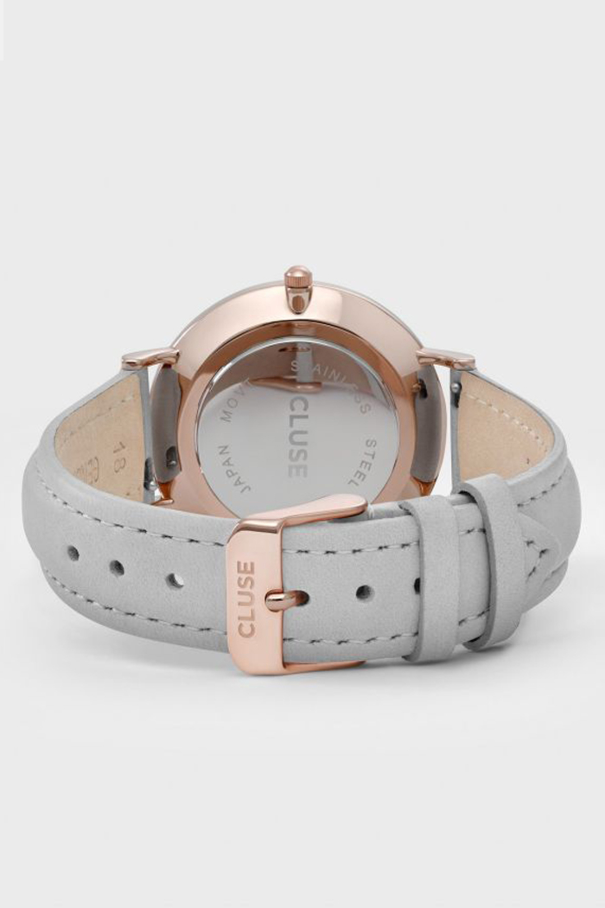 Cluse La Bohème Rose Gold White/Grey Leather Watch Cluse Women main image 3