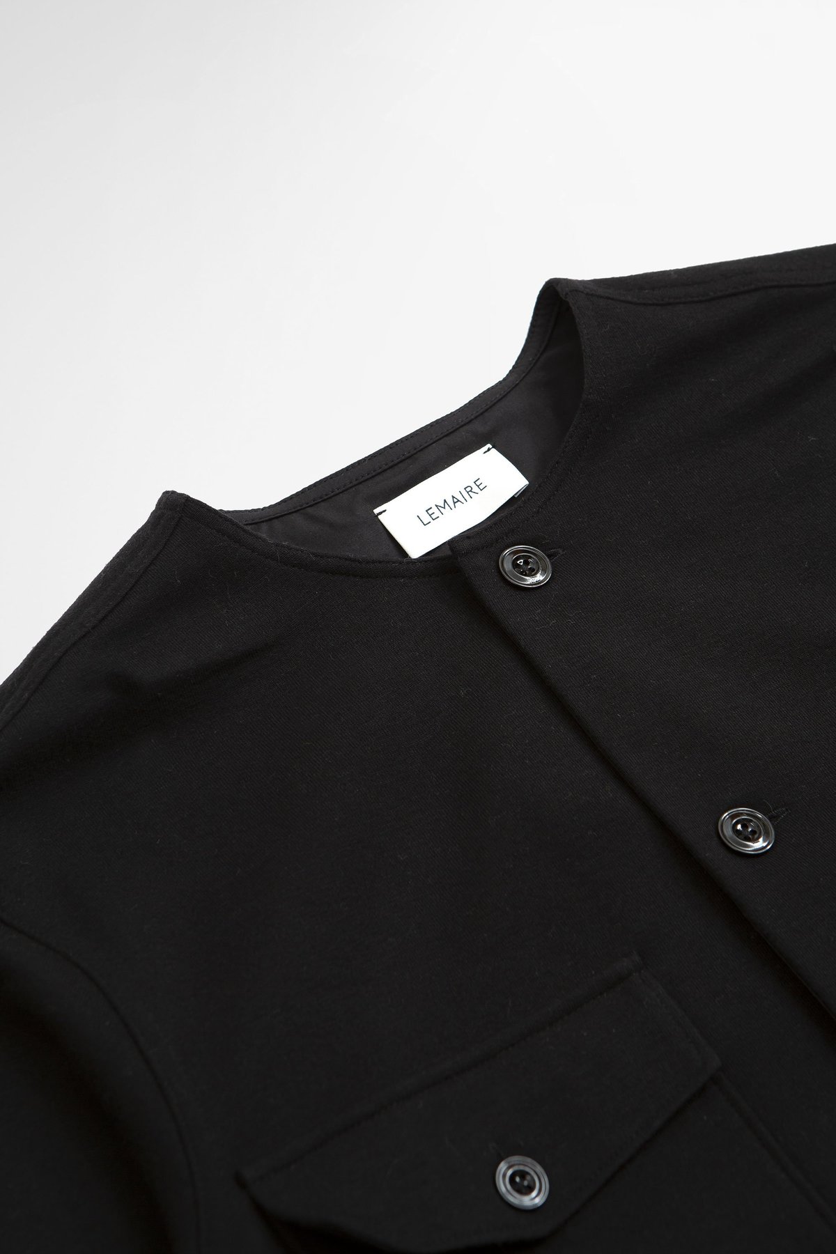 Lemaire Felted Overshirt - Black | Garmentory