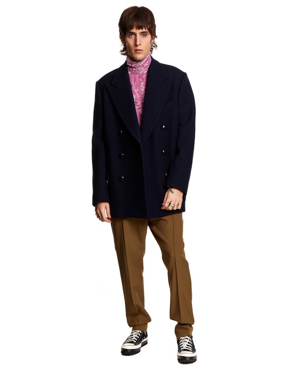 ランウェイ Dries Van Noten ベルト付き ジャケット ネイビー ネイビー（紺）系 Dries Van Noten(ドリス ヴァン ノッテン