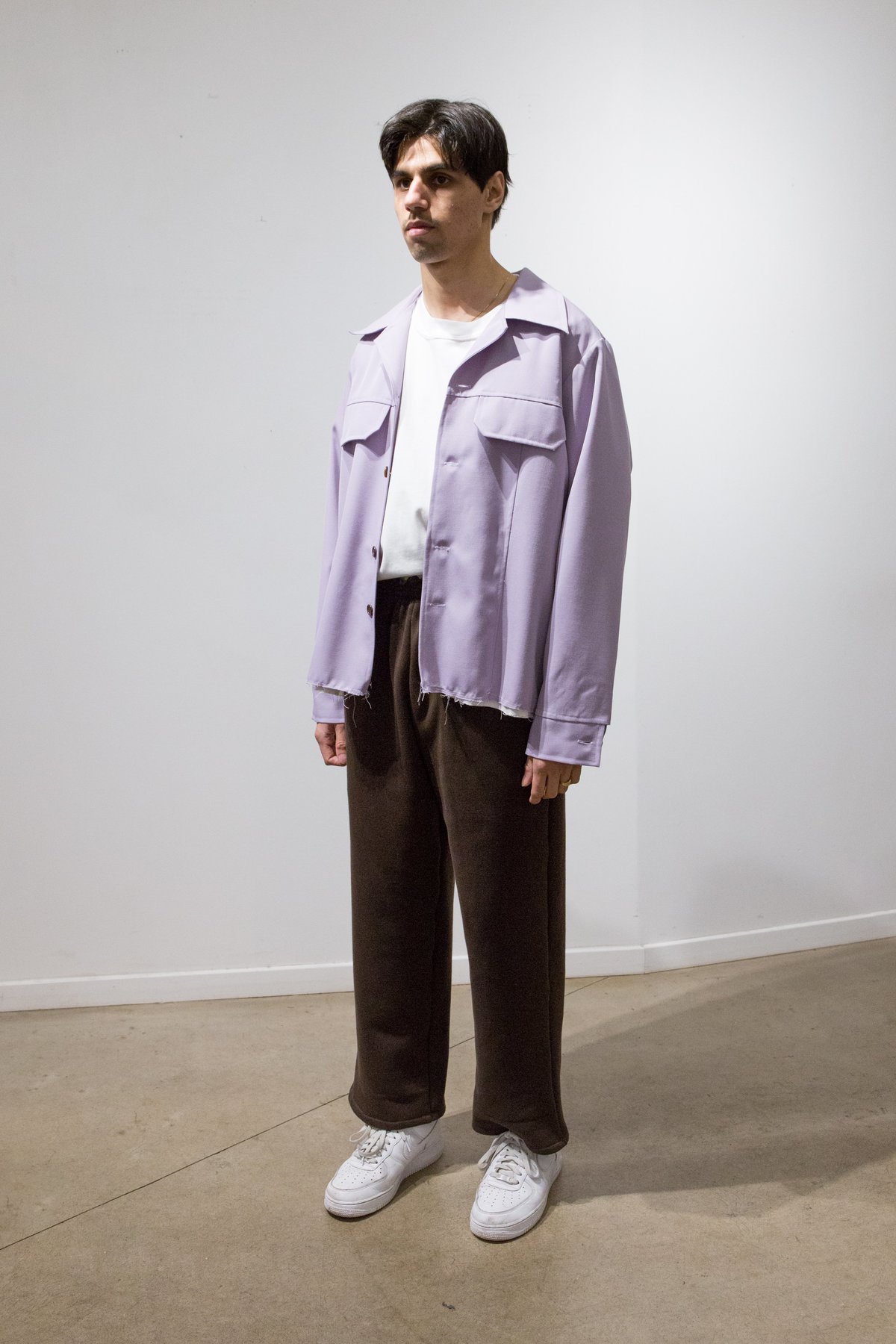 Camiel Fortgens Wool 70's Jacket - Lilac | Garmentory