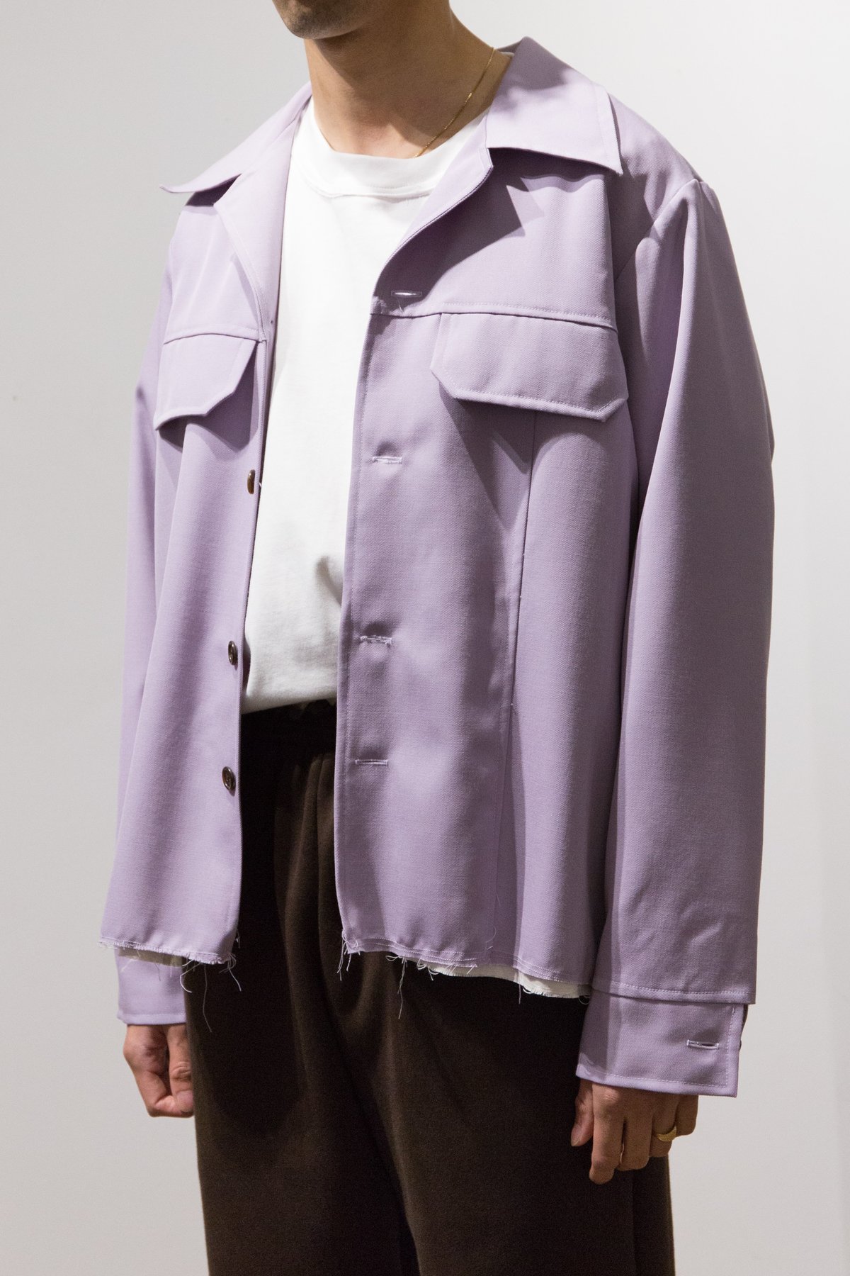 CAMIEL FORTGENS 70’S JACKET WOOL / LILA Camiel Fortgens Wool 70's Jacket - Lilac | Garmentory
