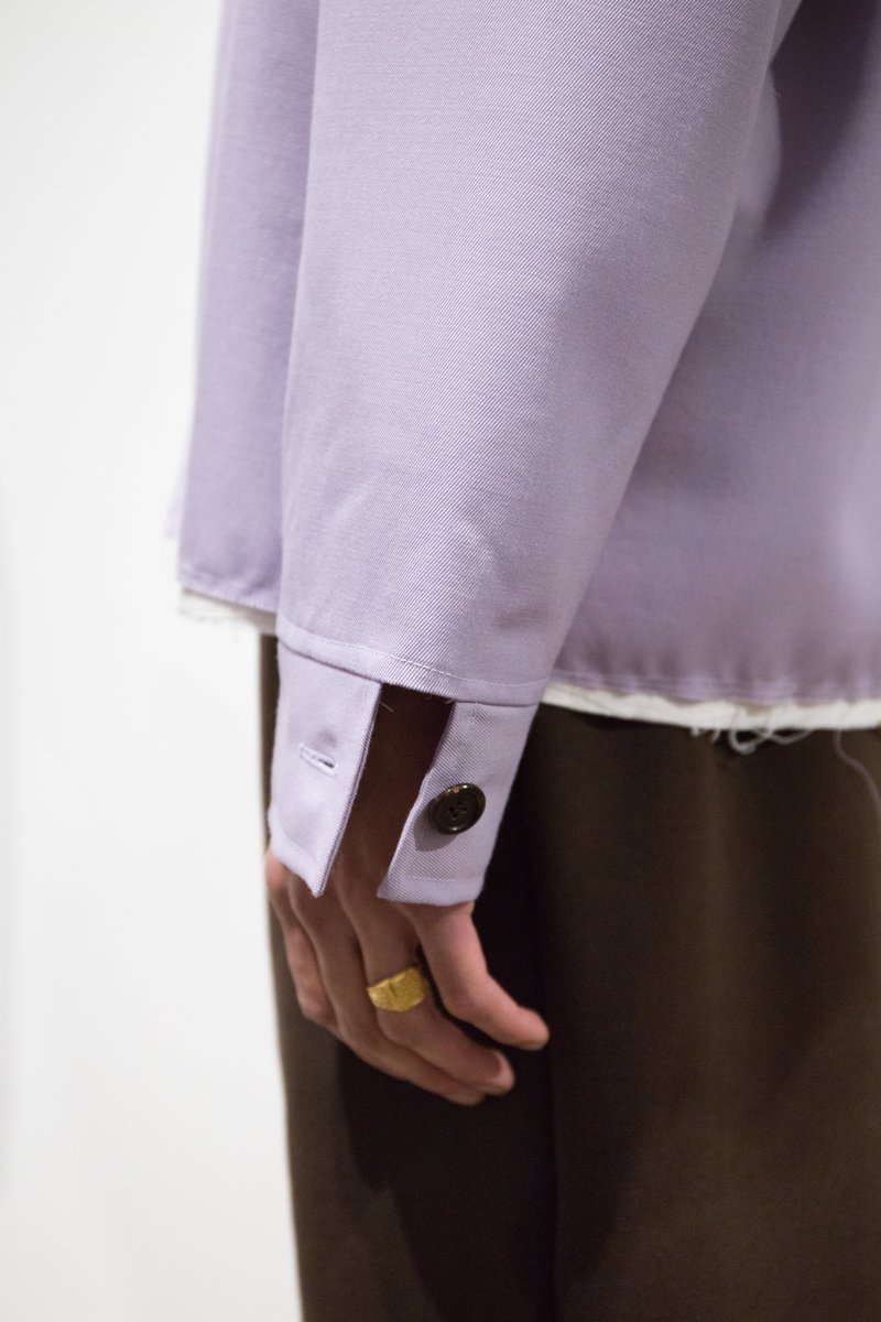 Camiel Fortgens Wool 70's Jacket - Lilac | Garmentory