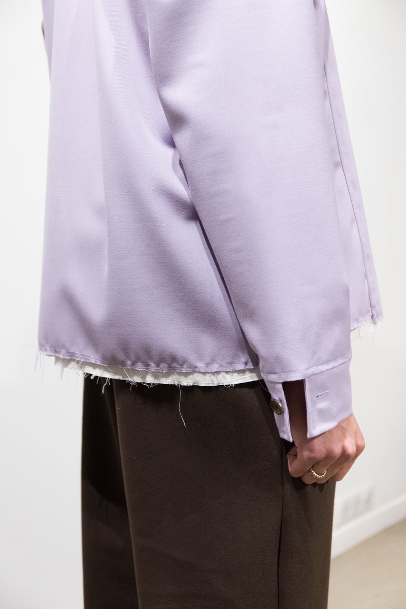 Camiel Fortgens Wool 70's Jacket - Lilac | Garmentory