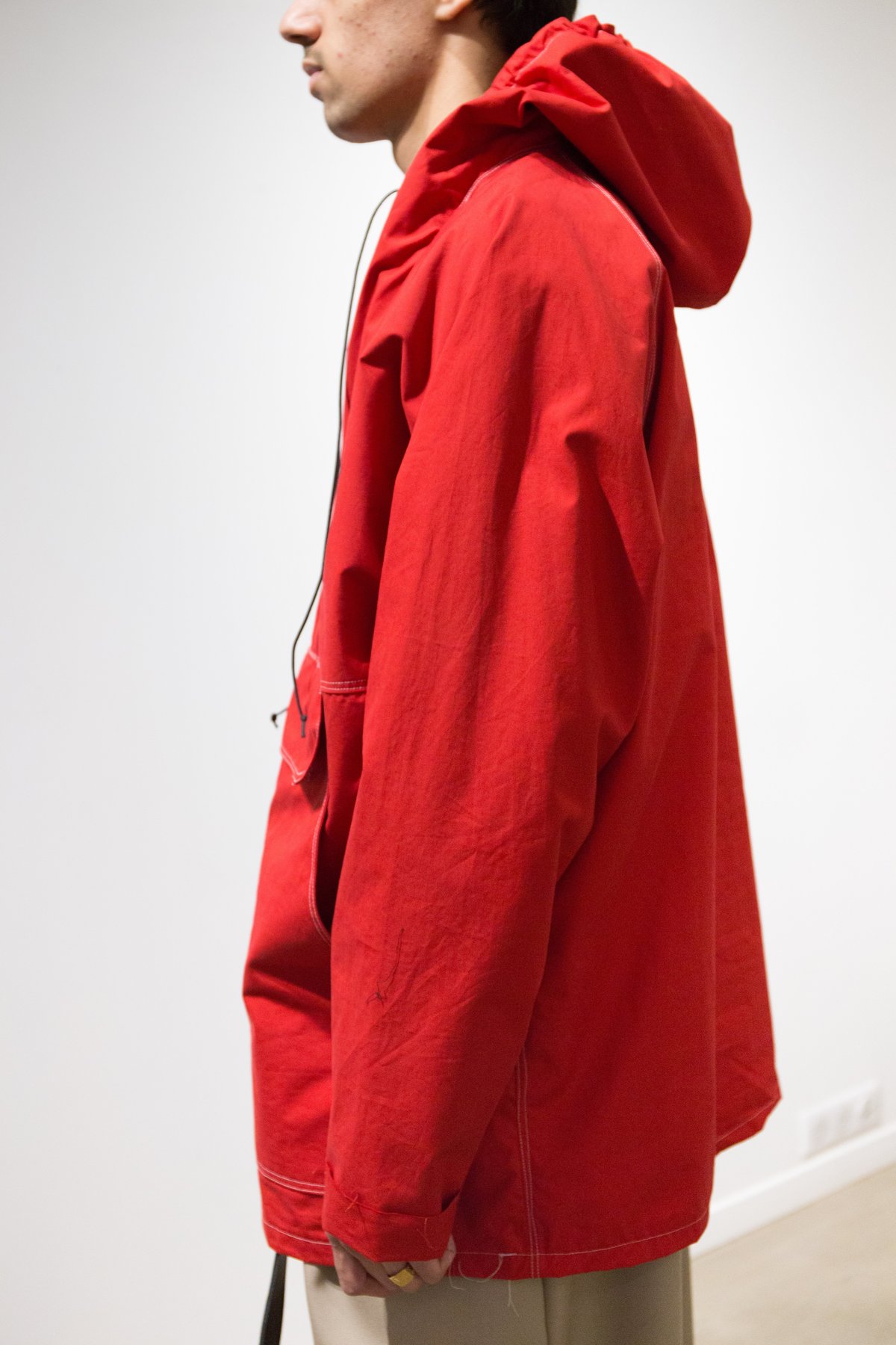 Camiel Fortgens Waterproof Cotton Half Zip Anorak - Red | Garmentory