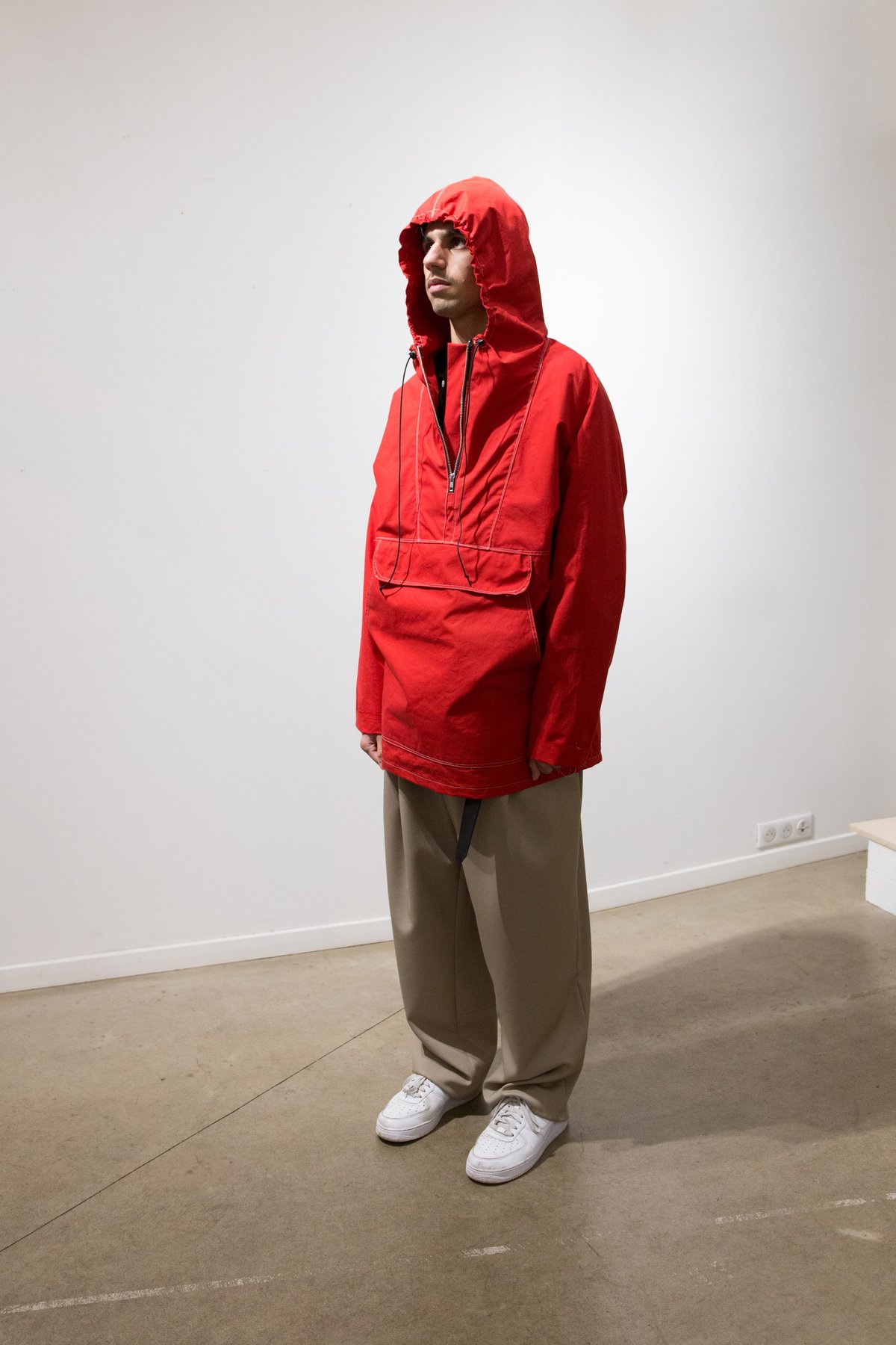 Camiel Fortgens Waterproof Cotton Half Zip Anorak - Red | Garmentory