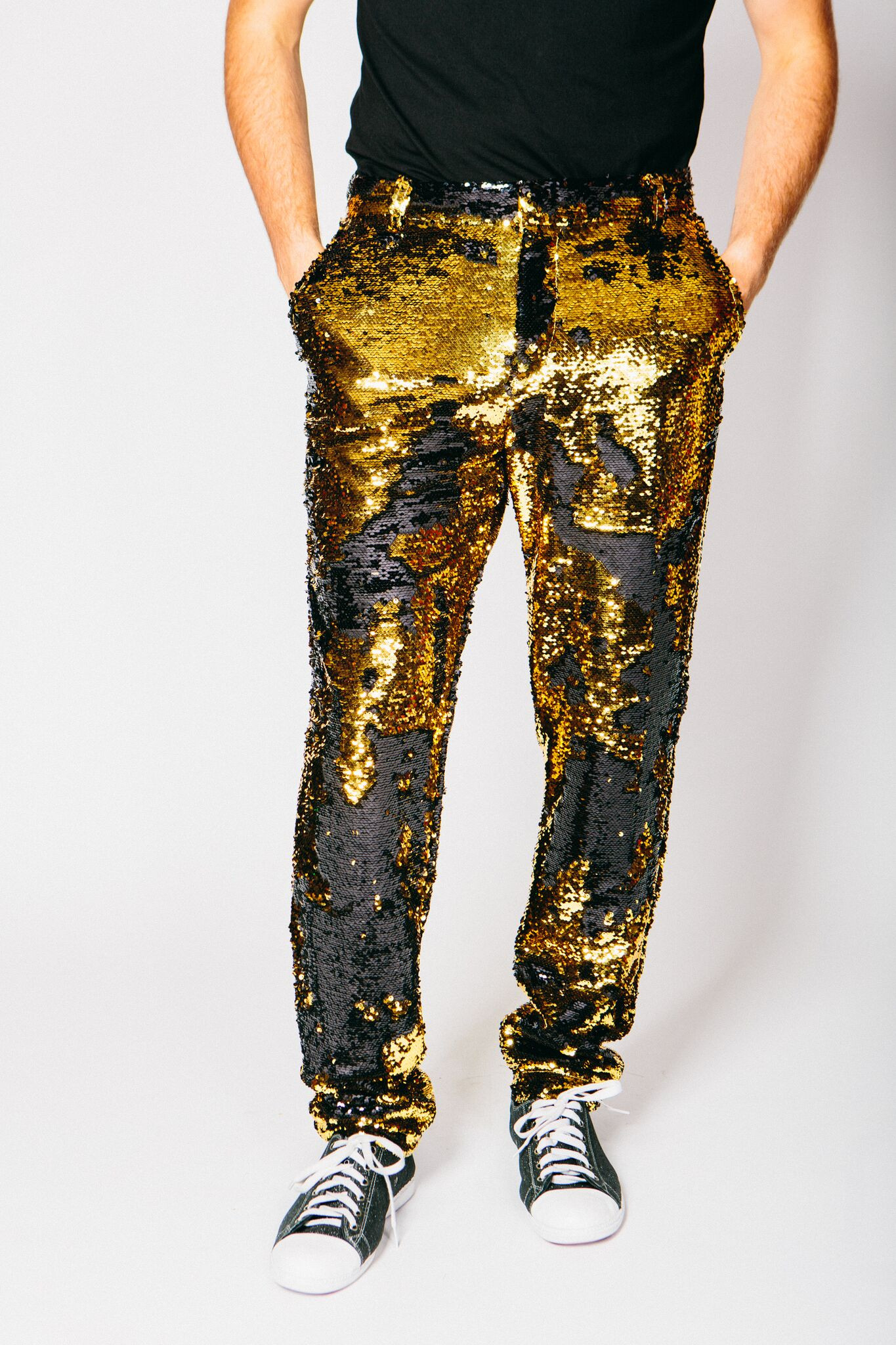 Any Old Iron Gold Black Sequin Trousers Garmentory Any Old Iron Gold Black Sequin Trousers Garmentory