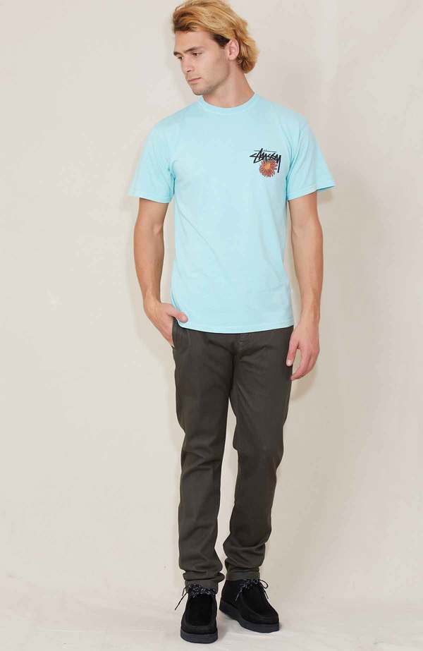 Stussy Smokin Skull Tee - AQUA | Garmentory