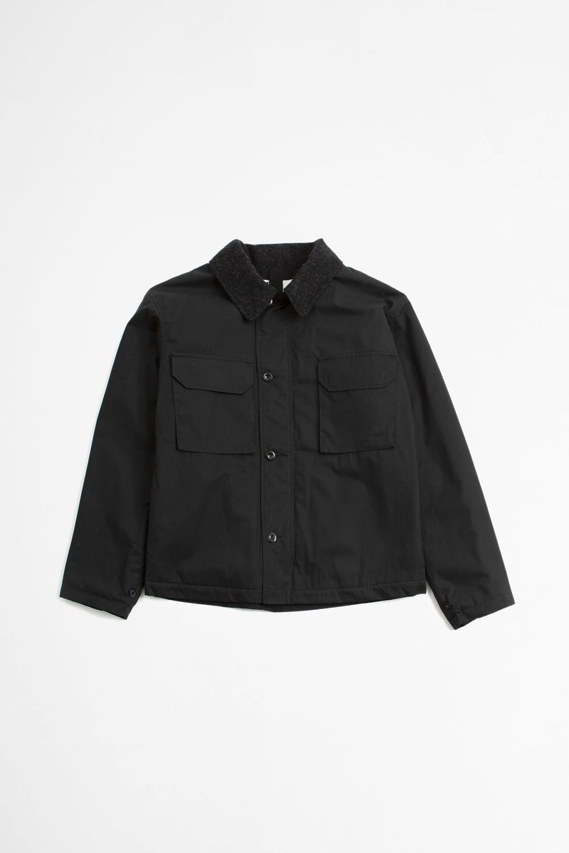 Margaret Howell Dry Plainweave cotton Deck Jacket - Black | Garmentory