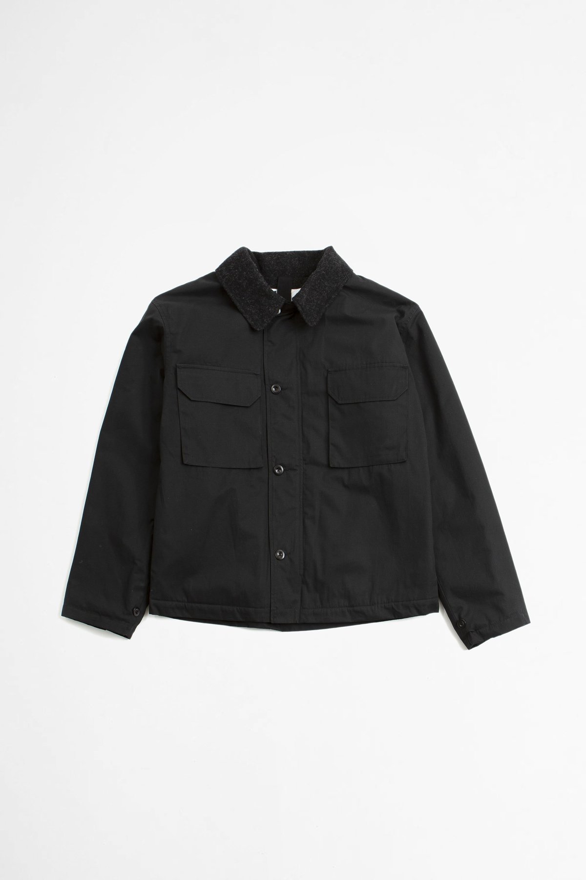 Margaret Howell Dry Plainweave cotton Deck Jacket - Black | Garmentory