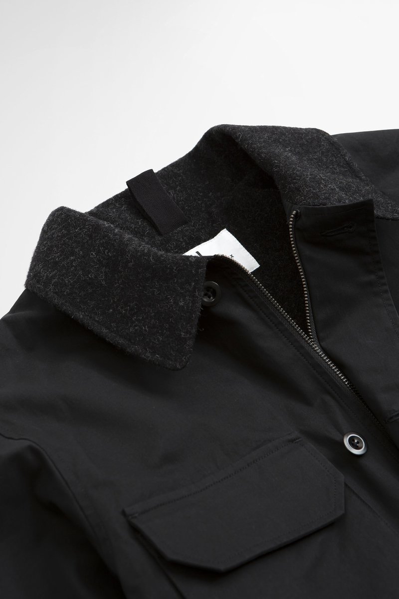 Margaret Howell Dry Plainweave cotton Deck Jacket - Black | Garmentory