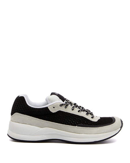 A.P.C. Contrast Panel Sneakers - Black | Garmentory