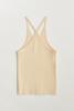 Judy Turner Panna Mickey Rib Tank Top - Beige - Thumbnail 4