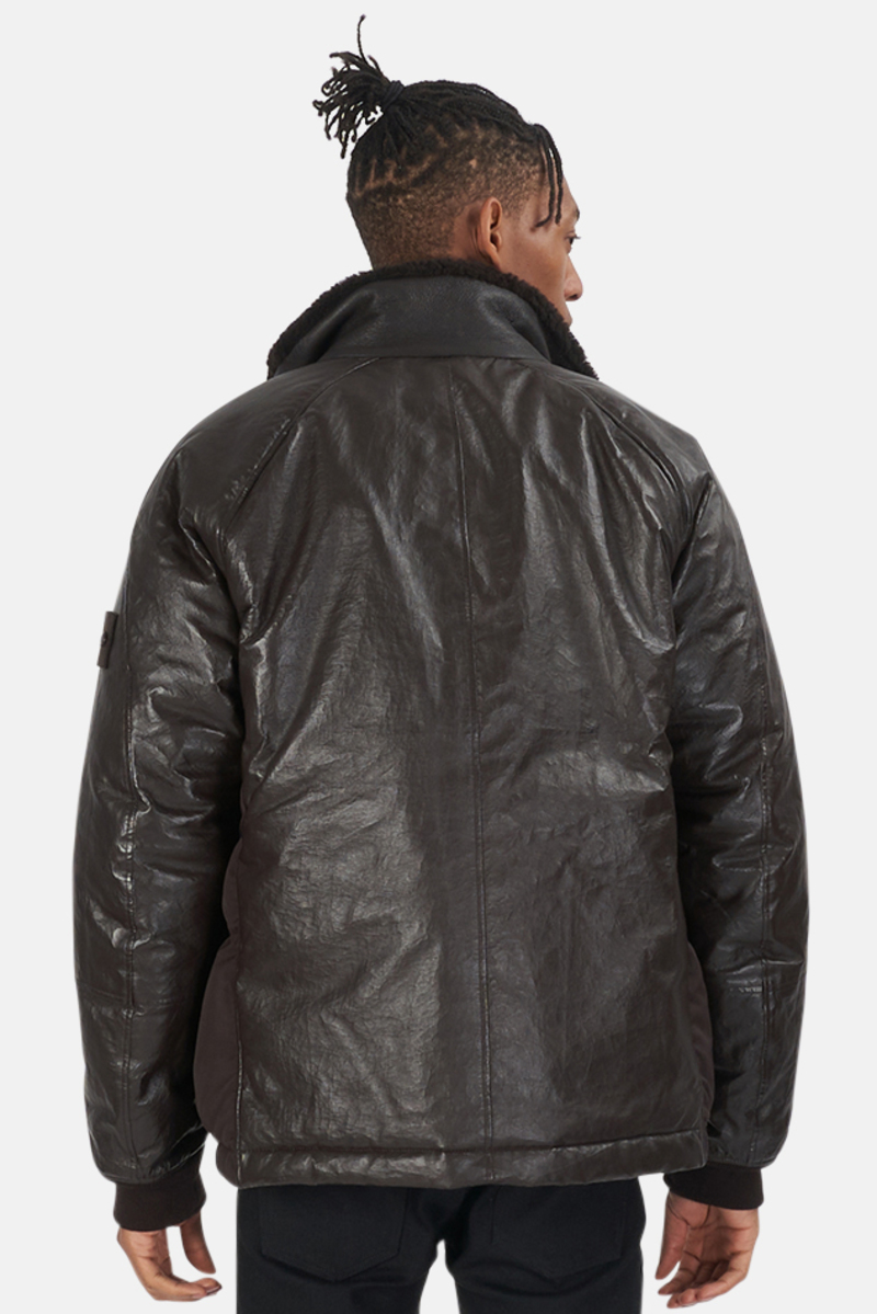 Stone Island Down Bomber Jacket - Brown | Garmentory