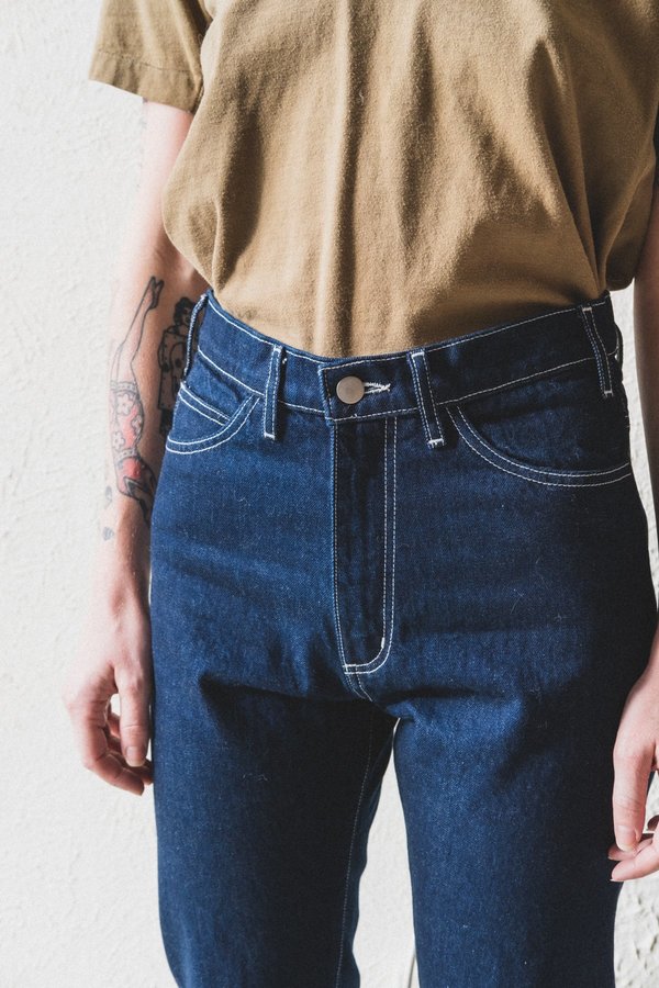 Shaina Mote Crop Jean - Dark Indigo Shaina Mote Crop Jean - Dark Indigo