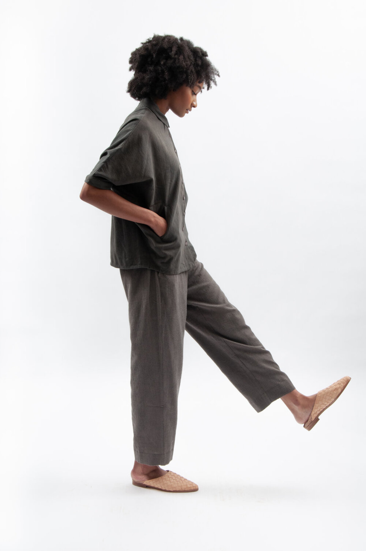 11.11. eleven eleven W Type Pants - Dark Gray - Image 1 of 3