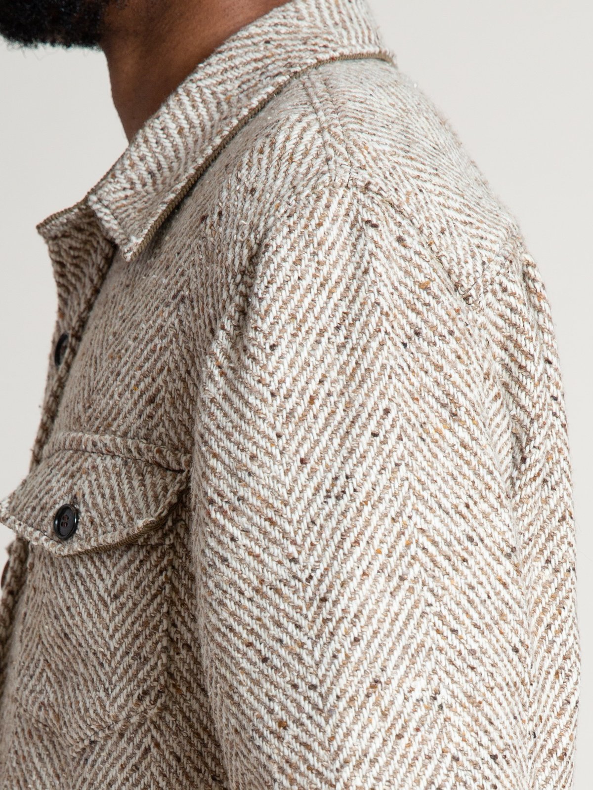 Freemans Sporting Club Overshirt - Camel Herringbone | Garmentory