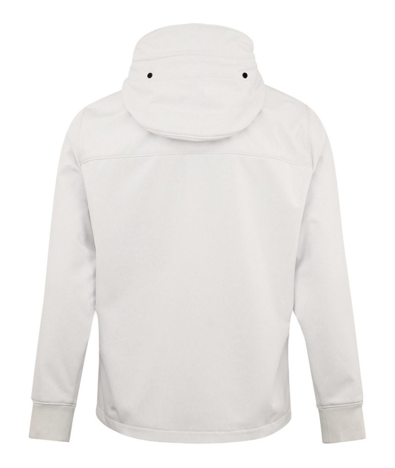 CP Company Softshell Goggle Jacket White Garmentory