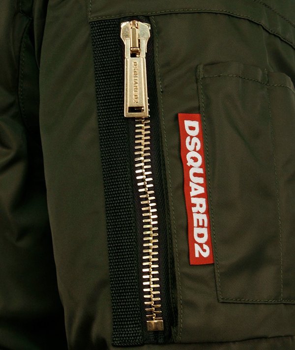 DSQUARED2 Icon Oversized Padded Aviator Bomber - Khaki | Garmentory
