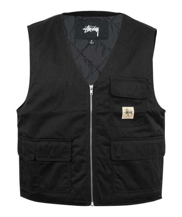 Stussy Insulated Work Vest - Black | Garmentory