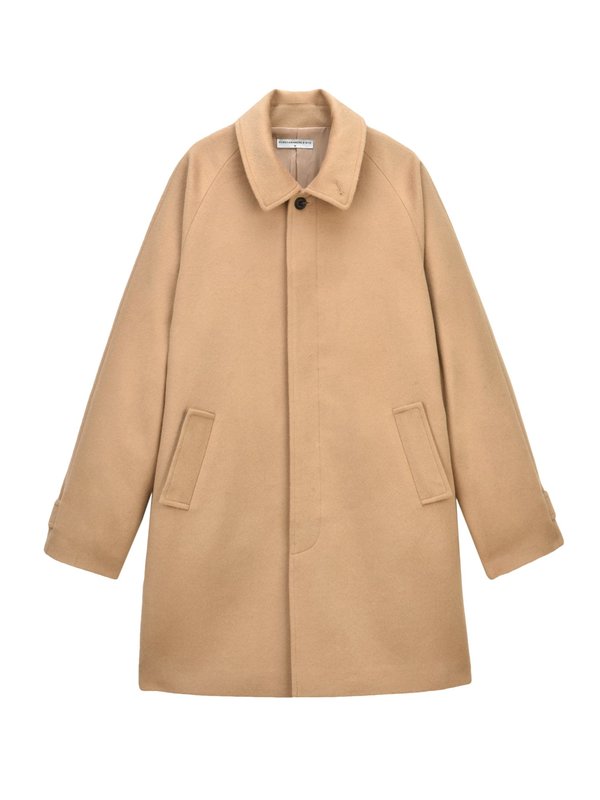 ジャケット・アウター 1990s Pure Cashmere Camel Balmacaan Coat Pure Cashmere NYC Men Balmacaan Coat - Camel | Garmentory