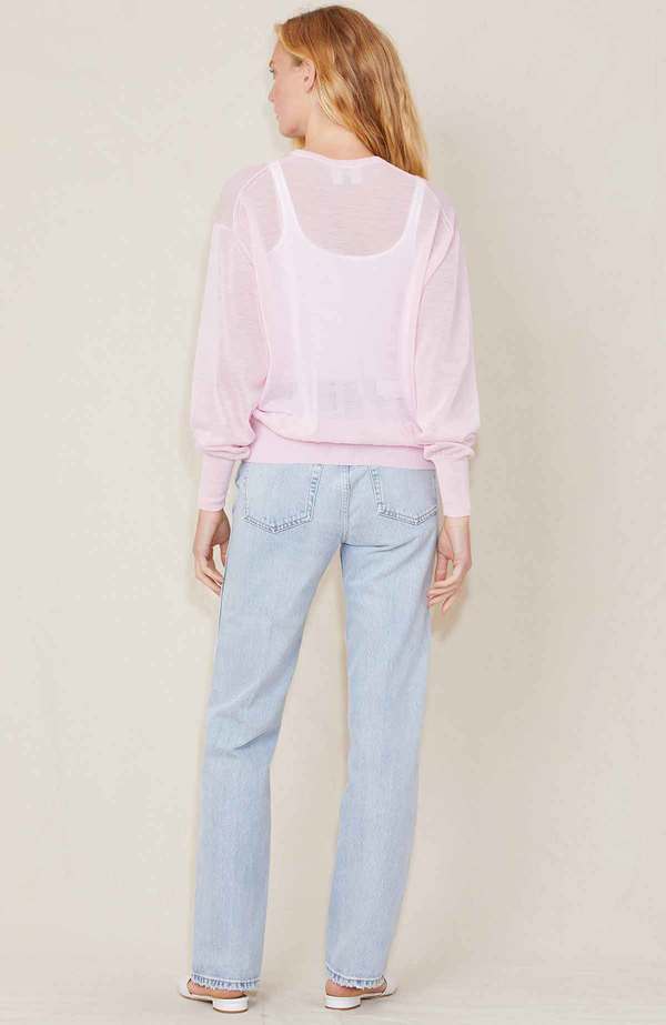 RON HERMAN HERILL RAMIE HIGH-GAUGE CREWNECK SWEATER | Garmentory