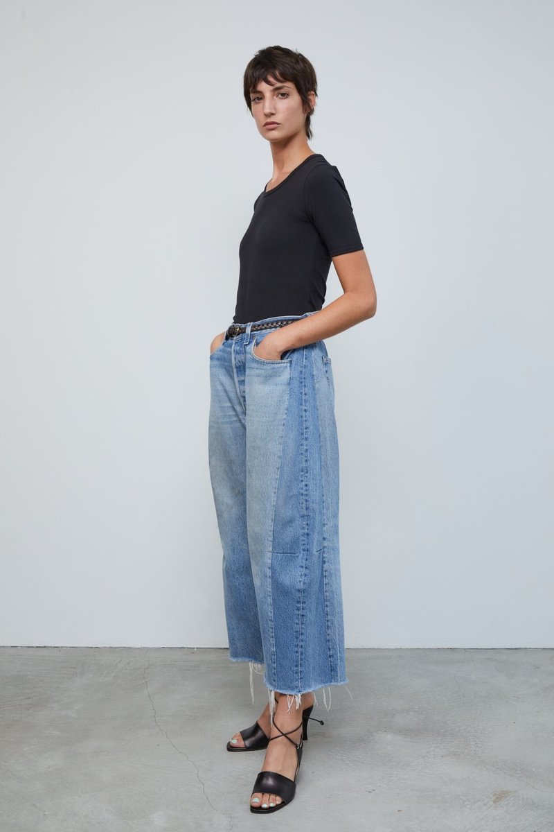 デニム・ジーパン B SIDES 'Vintage Lasso' jeans Blue Slim Lasso Jean Tate Vintage - Women | B Sides Jeans