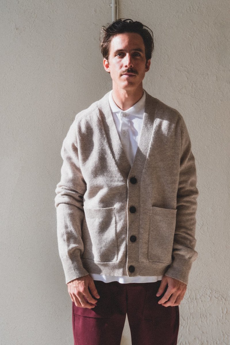 STUDIO NICHOLSON Lambswool 7G Cardigan