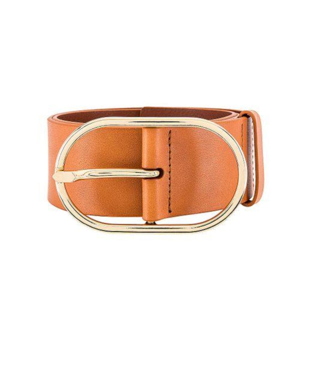 Frame Denim Grand Oval Wide Leather Belt in Natural FRAME Denim Grand Oval Buckle Belt - Natural | Garmentory main image 2