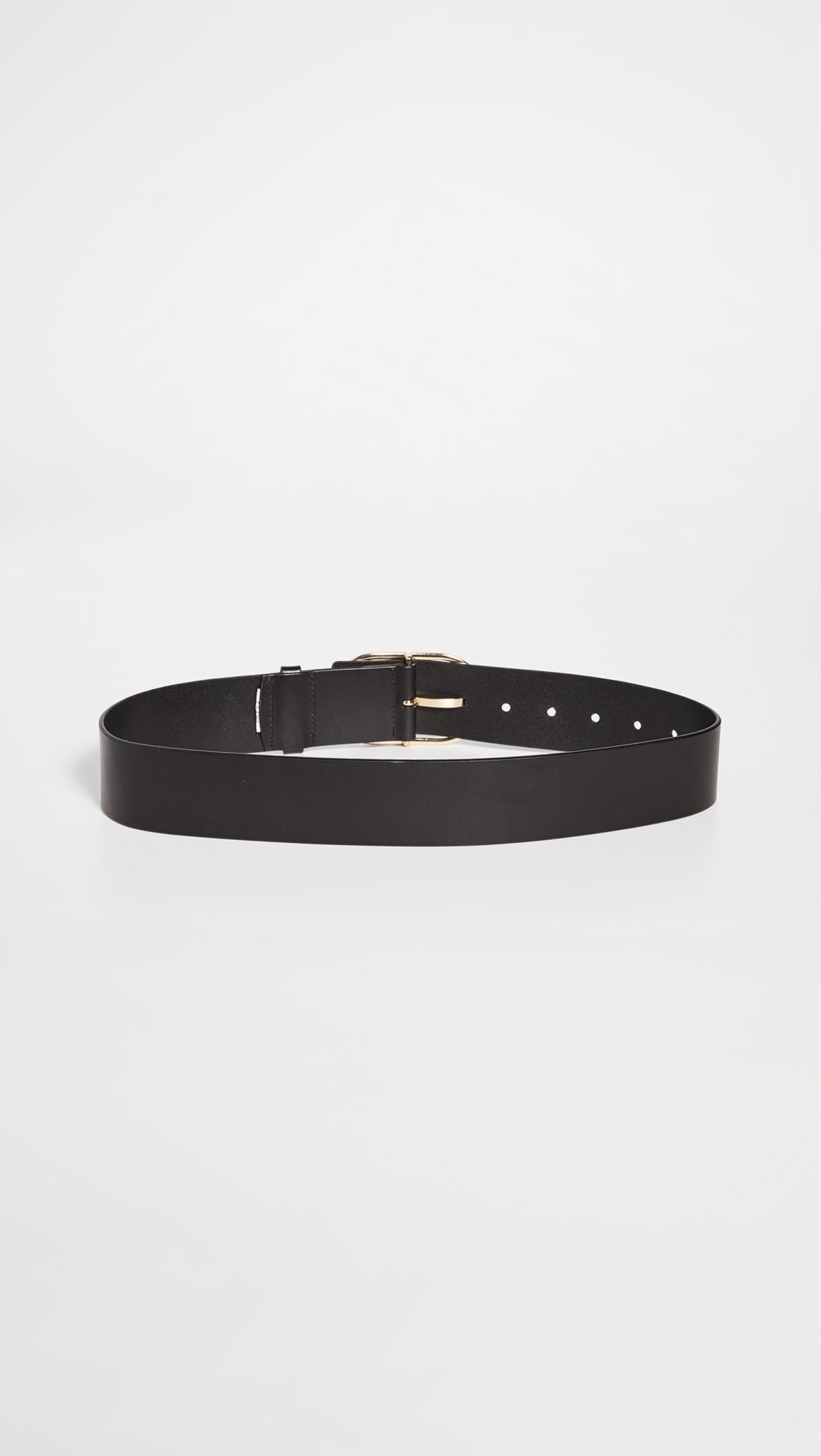 FRAME Denim Grand Oval Buckle Belt - Noir | Garmentory display picture 1