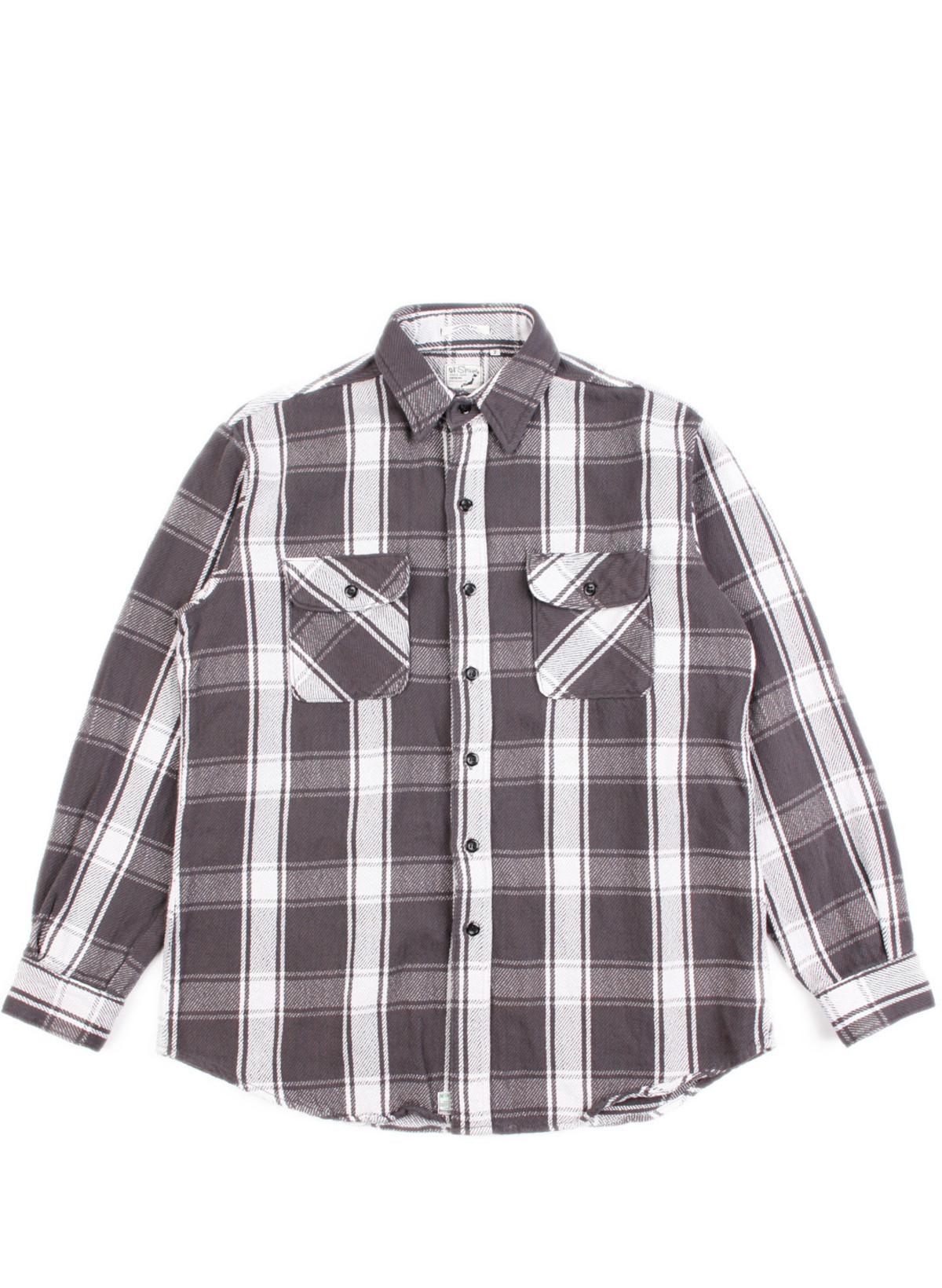 Men's Orslow Vintage Fit Flannel Shirt Black Check | Garmentory