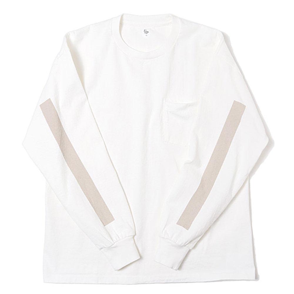 KAPTAIN SUNSHINE West Coast Long Sleeved Tee - WHITE/BEIGE 