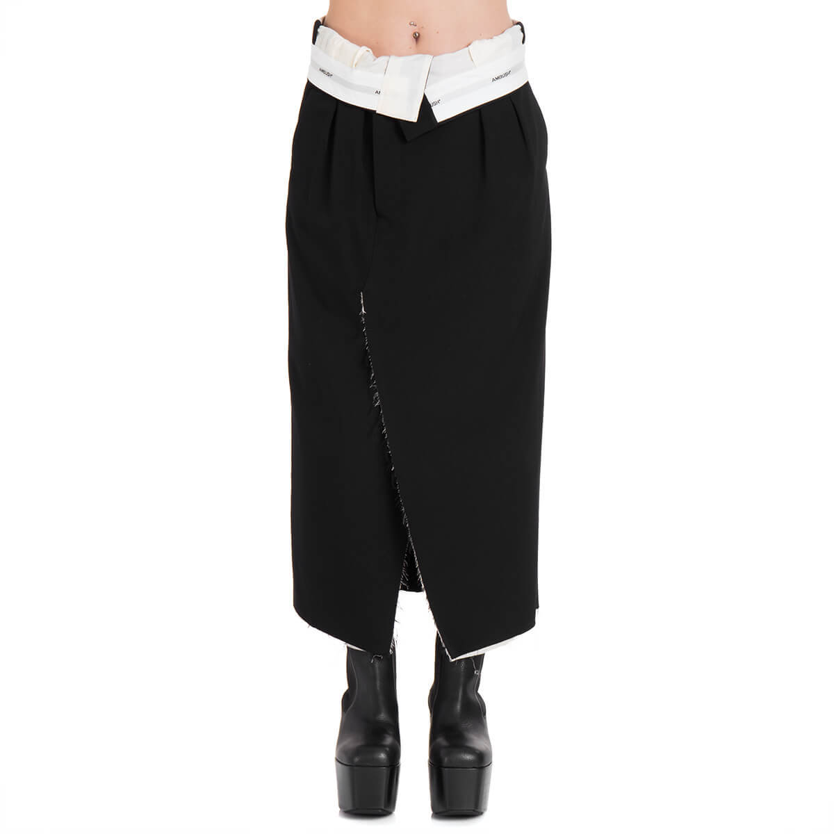 ワンピース AMBUSH Women Mid Skirts BWDB044S23JER001 1054 Black AMBUSH | Black Women's Mini Skirt | YOOX