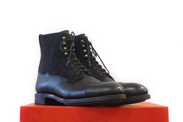 Carmina Black Suede And Black Karangrein Field Boots Oscar Last Garmentory
