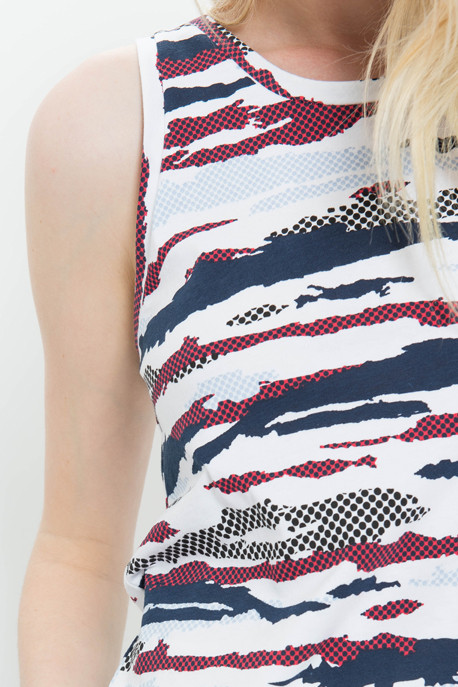 Être Cécile Camo Clouds Racer Back Tank Top Être Cécile Camo Clouds Racer Back Tank Top