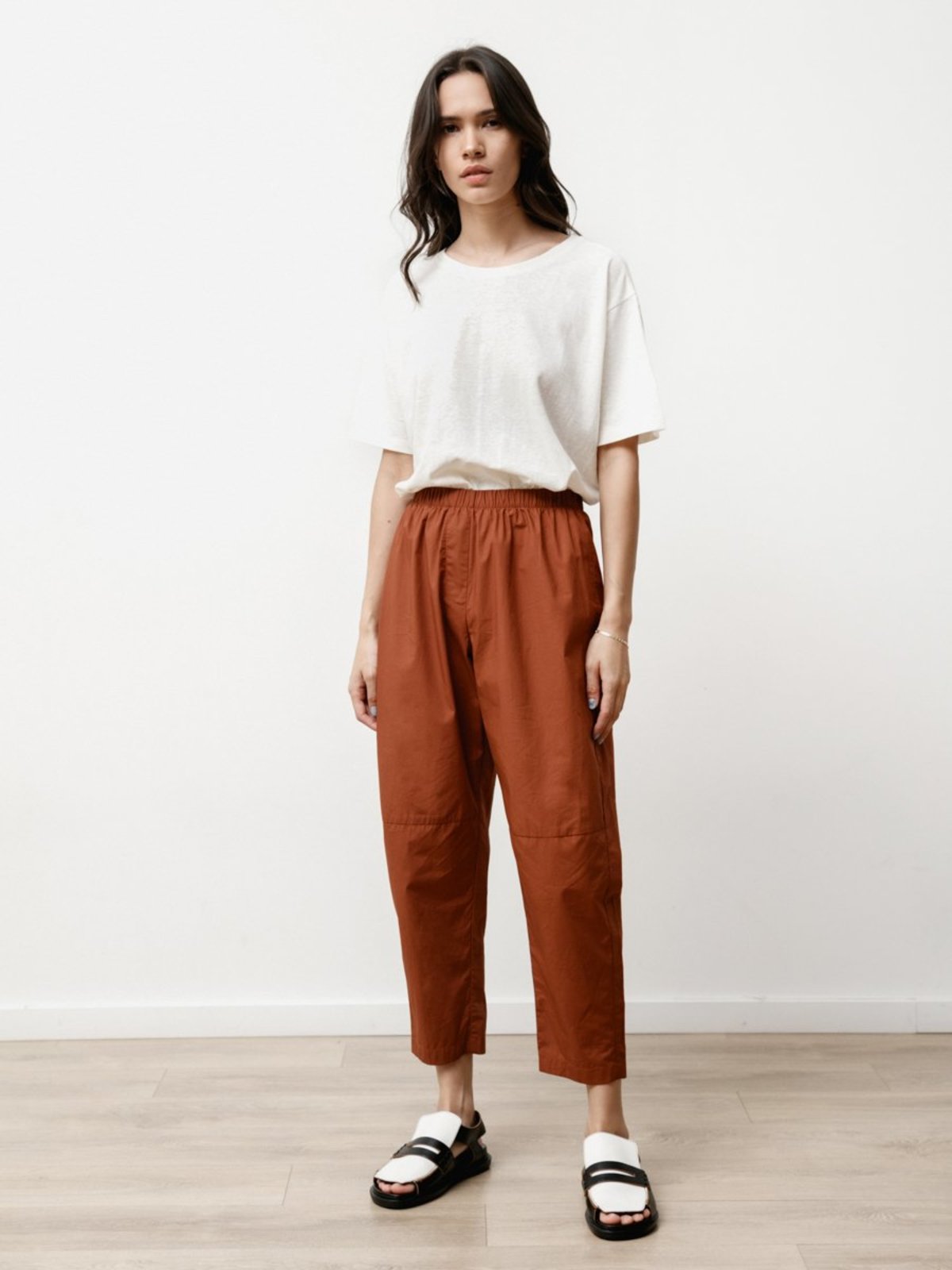 Priory Tile Pant - Light Poplin Chestnut | Garmentory