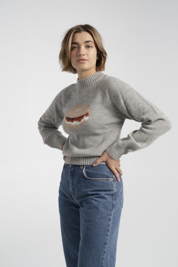 Rachel Antonoff Shmear Pullover - Grey 