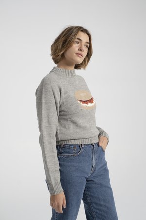 Rachel Antonoff Shmear Pullover - Grey 