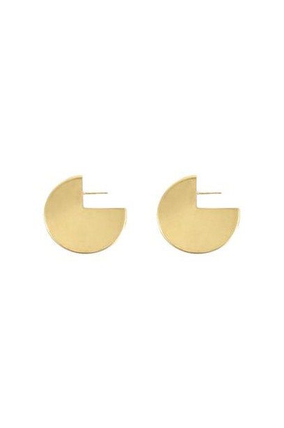 Young Frankk Circle Earrings, Gold Plated Young Frankk Circle Earrings, Gold Plated