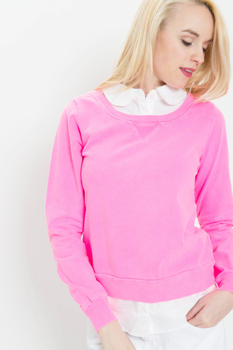 Clu Layered Sweatshirt with Collar Clu Layered Sweatshirt with Collar