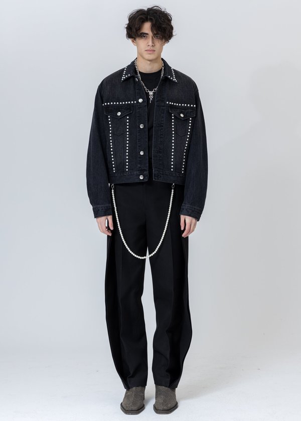 WE11DONE ウェルダン ジャケット M 黒 オーバーサイズLL WE11DONE（ウェルダン）の「OVERSIZED TWILL WORK JACKET（ブルゾン