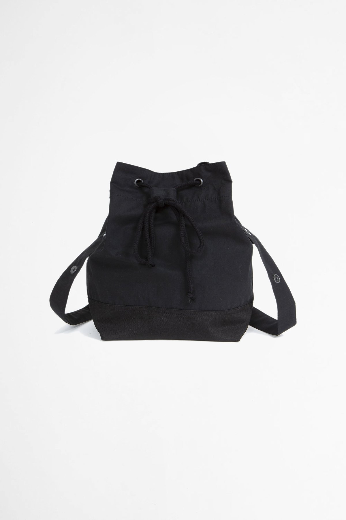 Margaret Howell Soft bucket bag proofed plainweave cotton Bag Black