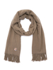 UNISEX Maison Kitsuné W_SMALL FOX HEAD WOOL SCARF - BEIGE - Thumbnail 2